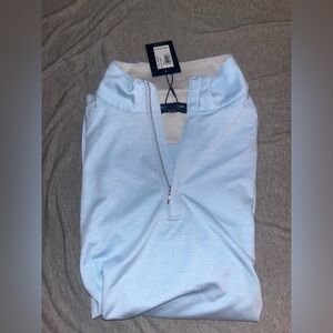 BRAND NEW Peter Millar Powder Blue Quarter Zip M